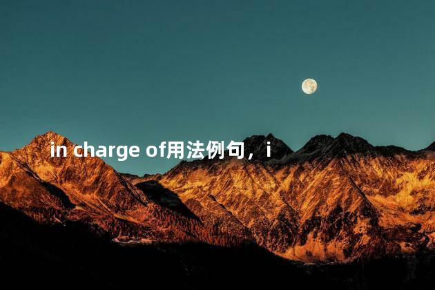 in charge of用法例句，in chargeof 和in the charge of的用法与搭配